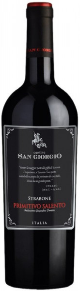 Вино Cantine San Giorgio, "Strabone" Primitivo Salento IGP, 2018