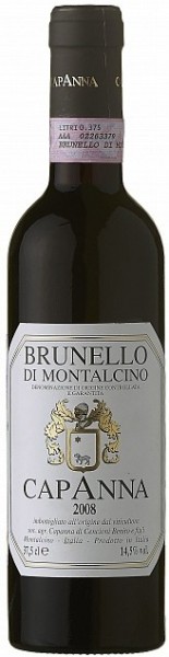 Вино Capanna, Brunello di Montalcino, Tuscany DOCG, 2008, 0.375 л