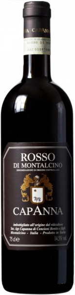 Вино Capanna, Rosso di Montalcino, Tuscany DOC, 2013
