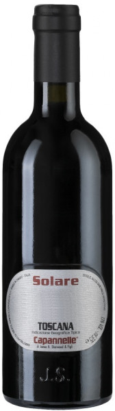 Вино Capannelle, "Solare" Vino da Tavola di Toscana Rosso IGT Sangiovese, 2007, 0.375 л