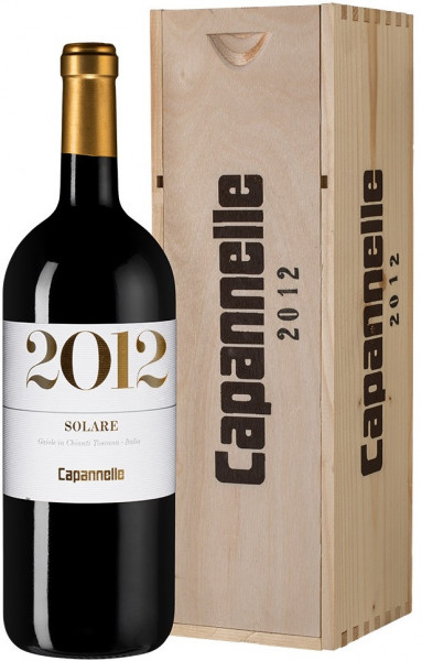 Вино Capannelle, "Solare" Vino da Tavola di Toscana Rosso IGT Sangiovese, 2012, wooden box, 1.5 л