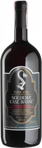 Вино Case Basse, "Soldera" Sangiovese, Toscana IGT, 2014, 1.5 л