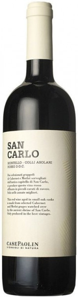 Вино Case Paolin, "San Carlo", Montello-Colli Asolari Rosso DOC, 2016