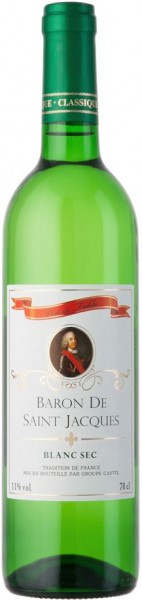 Вино Castel Groupe, "Baron De Saint Jacgues" Blanc Sec, 0.7 л