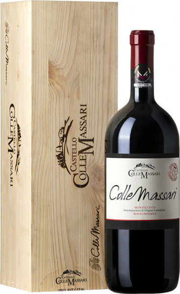 Вино Castello ColleMassari, "ColleMassari", Montecucco Rosso Riserva DOC, 2018, wooden box, 3 л