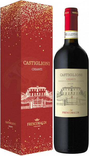 Вино "Castiglioni", Chianti DOCG, 2018, gift box "Xmas Edition"