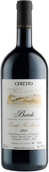 Вино Ceretto, Barolo "Cannubi San Lorenzo", 2003, 1.5 л