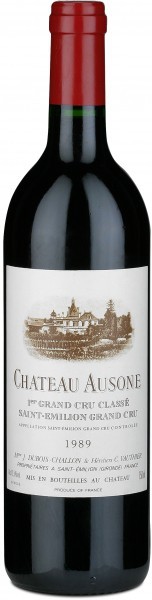 Вино Chateau Ausone Saint-Emilion AOC 1er Grand Cru Classe "A" 1989