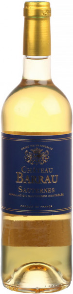 Вино Chateau Barrau, Sauternes AOC, 2016, 375 мл