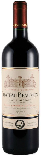 Вино Chateau Beaumont Haut-Medoc AOC Cru Bourgeois Superieur 2006, 3 л