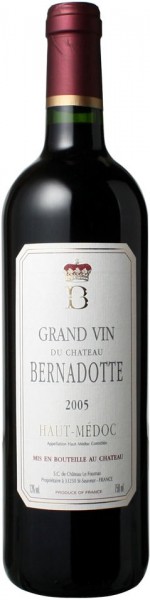 Вино Chateau Bernadotte, AOC Cru Bourgeois, 2005