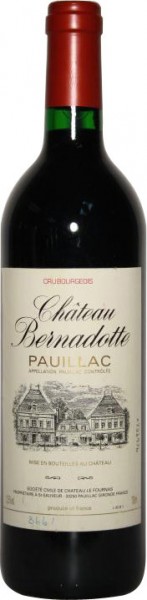 Вино Chateau Bernadotte, Cru Bourgeois Pauillac AOC, 1996