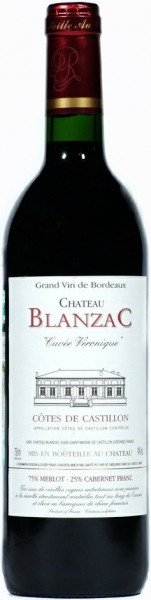 Вино Chateau Blanzac, "Cuvee Veronique", Cotes de Castillon AOC, 2014