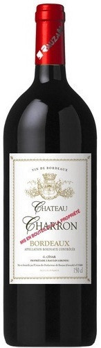 Вино "Chateau Charron" Rouge, Bordeaux AOC, 1.5 л