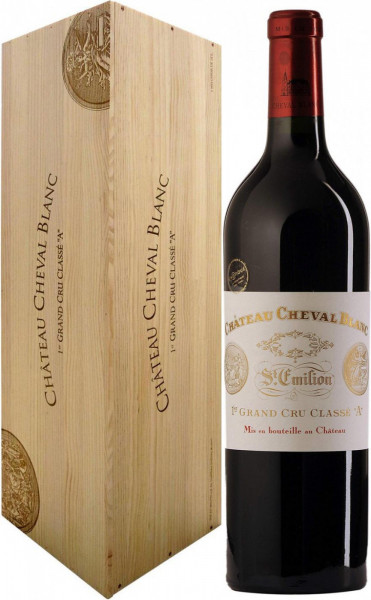 Вино Chateau Cheval Blanc, St-Emilion AOC 1-er Grand Cru Classe, 2013, wooden box