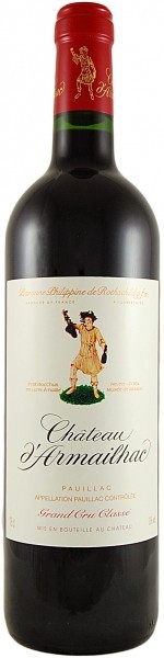 Вино Chateau d'Armailhac Pauillac AOC 5-me Grand Cru Classe, 1989