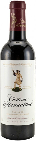 Вино Chateau d'Armailhac, Pauillac AOC 5-me Grand Cru Classe, 2008, 0.375 л
