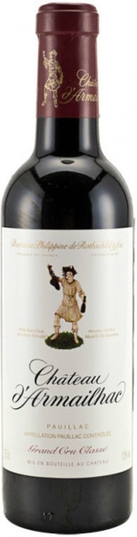 Вино Chateau d'Armailhac, Pauillac AOC 5-me Grand Cru Classe, 2010, 0.375 л