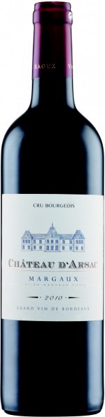 Вино Chateau d'Arsac, Cru Bourgeois Margaux AOC, 2010