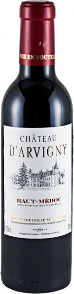 Вино Chateau D'Arvigny, Haut-Medoc AOC Cru Bourgeois, 2016, 0.375 л