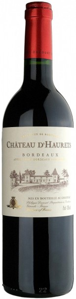 Вино Chateau d'Haurets, Bordeaux AOC Red, 2012