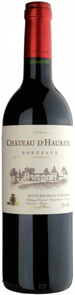 Вино Chateau d'Haurets, Bordeaux AOC Red, 2014