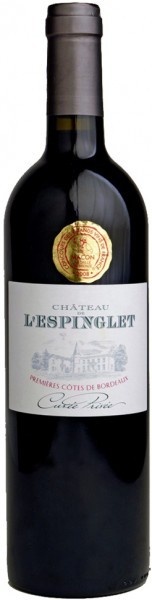 Вино Chateau de L’Espinglet, Premieres Cotes de Bordeaux AOC 2007