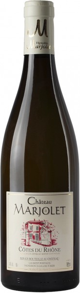 Вино Chateau de Marjolet, Cotes du Rhone AOC Blanc, 2014, 0.375 л