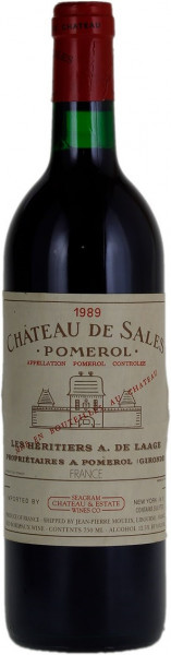 Вино Chateau de Sales, Pomerol, 1989