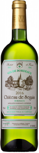 Вино Chateau de Seguin, Bordeaux AOC Blanc, 2016