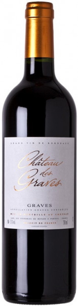 Вино "Chateau des Graves" Rouge, Graves AOC, 2016