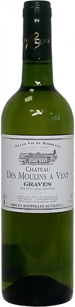 Вино Chateau des Moulins a Vent Blanc, Graves АОC, 2021