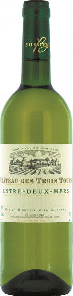 Вино "Chateau des Trois Tours" Blanc, Entre-Deux-Mers AOC, 2018