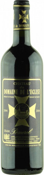 Вино Chateau du Domaine de l'Eglise, Pomerol AOC, 2006, 0.375 л
