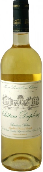Вино Chateau Duplessy, Bordeaux Blanc, Bordeaux AOC, 2015