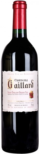 Вино Chateau Gaillard Saint-Emilion Grand Cru 2012