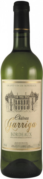 Вино "Chateau Garriga" Blanc, Bordeaux AOC