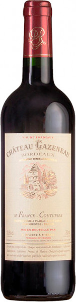 Вино "Chateau Gazeneau" Bordeaux AOC, 2017