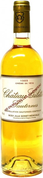 Вино Chateau Gilette, Sauternes AOC, 1989