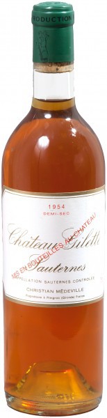 Вино Chateau Gilette, Sauternes AOC, Demi-sec, 1954