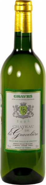Вино "Chateau La Graveliere" Blanc, Graves AOC, 2005