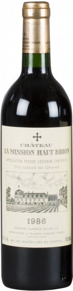 Вино Chateau La Mission Haut-Brion, Pessac-Leognan AOC Cru Classe de Graves, 1986