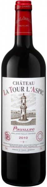 Вино Chateau La Tour l’Aspic, Pauillac AOC, 2010