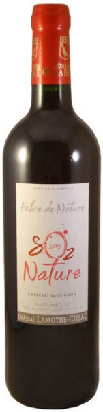 Вино Chateau Lamothe-Cissac, "Fabre de Nature Sans SO2" Haut-Medoc AOC, 2018