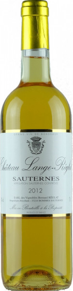 Вино Chateau Lange-Reglat, Sauternes AOC, 2012