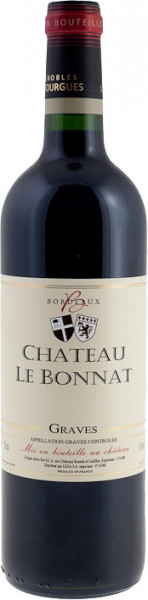 Вино "Chateau Le Bonnat", Graves AOC Rouge, 2015