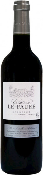 Вино Chateau Le Faure, Bordeaux АОC, 2016