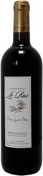 Вино Chateau Le Raz, "Cuvee Grand Chene" Rouge, Bergerac AOC, 2011
