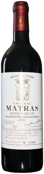 Вино Chateau Matras, Saint-Emilion Crand Cru Classe, 2002