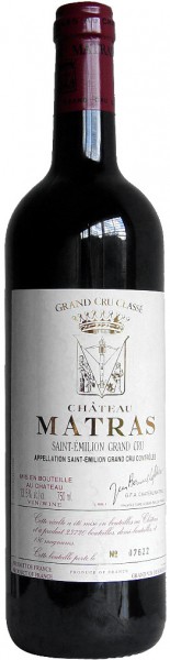 Вино Chateau Matras, Saint-Emilion Crand Cru Classe, 2001